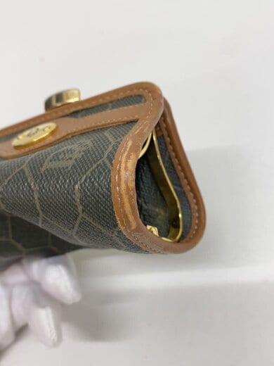 商品画像：ハニカム柄がま口コインケース/PVC/KHK/総柄/レディース// 6