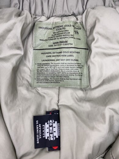 商品画像：ボトム/L/ナイロン/KHK/無地/8405-01-538-6704/TROUSERS EXTREME COLD 4