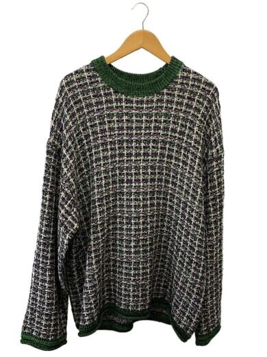 商品画像：プライムオーバクルーネックニットプルオーバー/2/アクリル/マルチカラー/11222361304 1