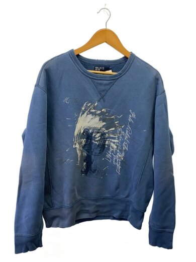 商品画像：90s/スウェット/M/コットン/NVY/プリント/ボロ 1