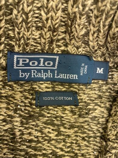 商品画像：90s/ヘンリーネック/ニット・セーター(厚手)/M/コットン/KHK 3