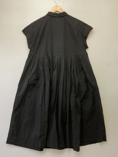 商品画像：シャツノースリーブワンピース/3/コットン/BLK/無地 2