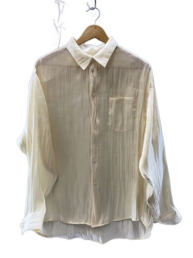 商品画像：長袖シャツ/FREE/ポリエステル/IVO/12120404/Crepesatin Over Shirts// 1