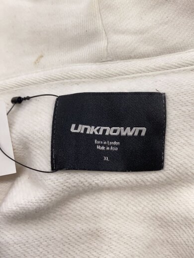 商品画像：ダガーラインストーンスウェットジップパーカー/XL/コットン/WHT 3