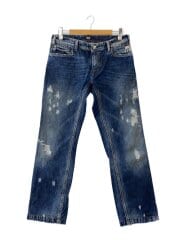 11SS/ダメージ加工デニムストレートパンツ/31/コットン/IDG/R50671/SD908