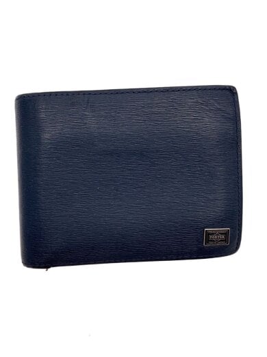 商品画像：2つ折り財布/レザー/BLU/無地/メンズ 1