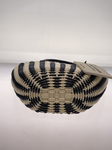 商品画像：PVCカゴバッグ/ストライプチューブバッグ/PVC/BLK 4