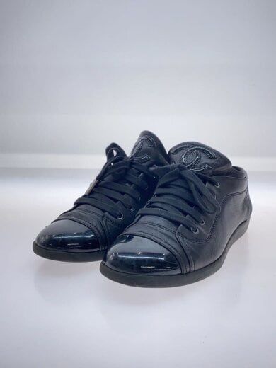 商品画像：ローカットスニーカー/37.5/BLK/レザー 2
