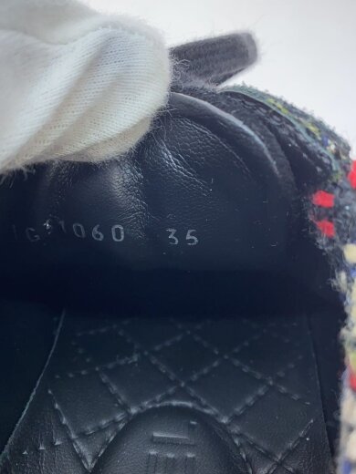 商品画像：ツイードトップラインコンビレザーローカットスニーカー/35/BLK/IG31060 5