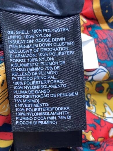 商品画像：ダウンジャケット/S/ポリエステル/YLW/総柄/NF0A2ZWE 4