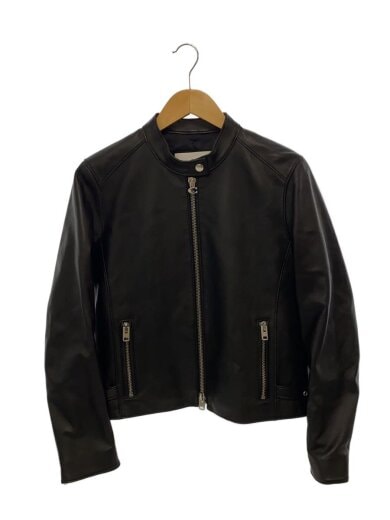 商品画像：シングルライダースジャケット/M/羊革/BLK/無地/11005694 1