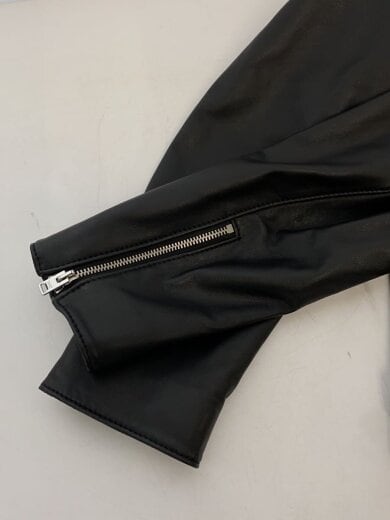 商品画像：シングルライダースジャケット/M/羊革/BLK/無地/11005694 6