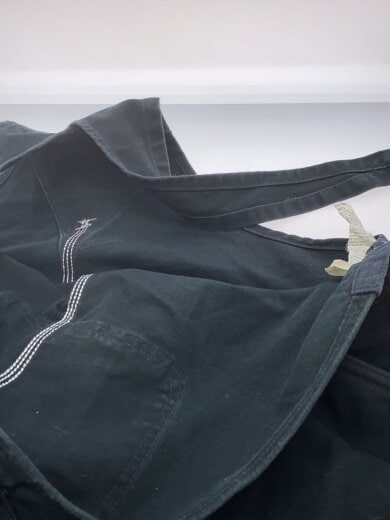 商品画像：00s/メキシコ製/キルティングライナーダブルニーダックコットンオーバーオール/48/BLK 3