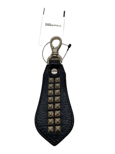 商品画像：STUD LEATHER KEY RING/スタッズキーホルダー/レザー/BLK/メンズ// 1