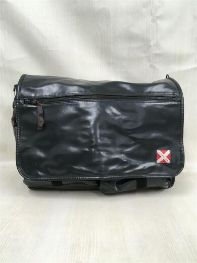 画像：LUGGAGE LABELショルダーバッグ/PVC/BLK/スレ有/内側汚れ有/中古1