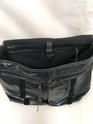 画像：LUGGAGE LABELショルダーバッグ/PVC/BLK/スレ有/内側汚れ有/中古4
