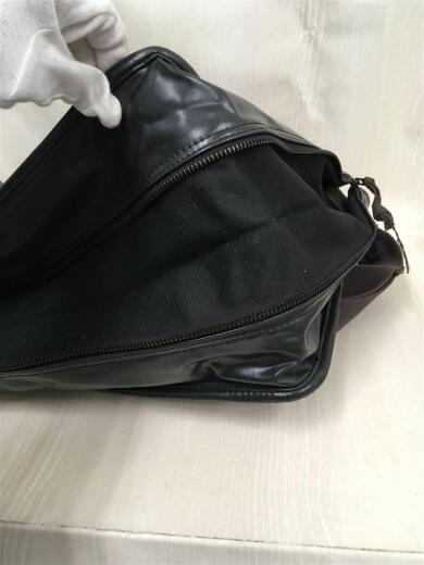 画像：LUGGAGE LABELショルダーバッグ/PVC/BLK/スレ有/内側汚れ有/中古7