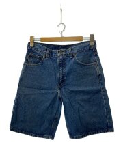 ショートパンツ/31/コットン/BLU/無地