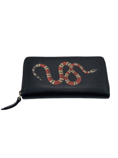 商品画像：長財布/レザー/BLK/アニマル/メンズ 1