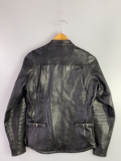 商品画像：シングルライダースジャケット/34/山羊革/BLK/無地 2