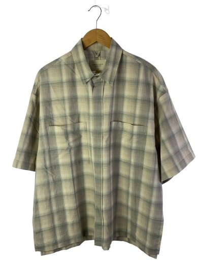 商品画像：半袖シャツ/1/ウール/BEG/チェック/151302017 1