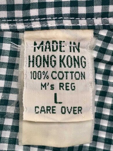 商品画像：半袖シャツ/L/コットン/GRN/ギンガムCK 4