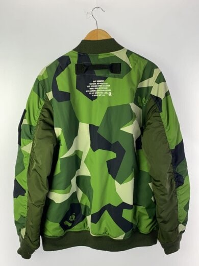 商品画像：フライトジャケット/2L/ポリエステル/KHK/カモフラ/001LJE801011X 2