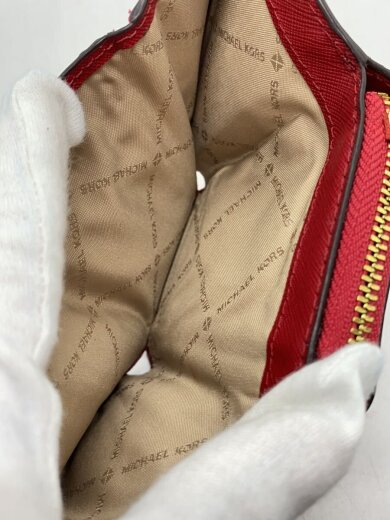 商品画像：3つ折り財布/--/RED/無地/レディース 7