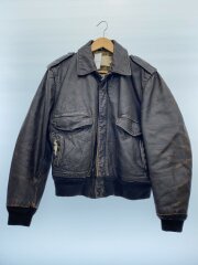 60s~70s/デカタロン/A-2/フライトジャケット/44/レザー/BRW