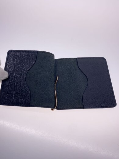 商品画像：2つ折り財布/レザー/BLK/無地/メンズ 4