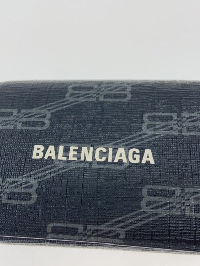 商品画像：3つ折り財布/レザー/BLK/メンズ/594312 3