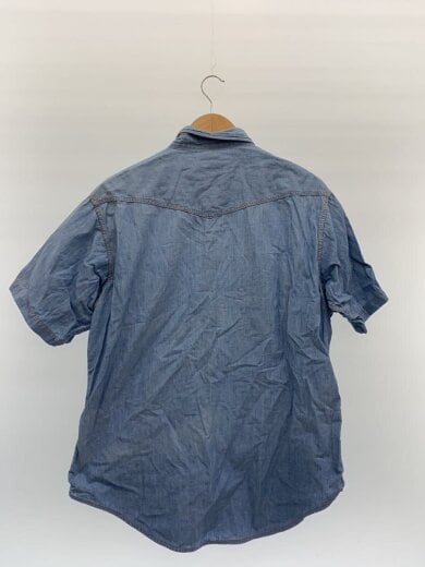 商品画像：60s~/半袖ウエスタンシャツ/17/コットン/BLU/無地 2