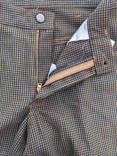 商品画像：80s~/USA製//42TALON/ブーツカット/ポリエステル/KHK/千鳥格子/200-1229// 3