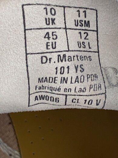 商品画像：レースアップブーツ/UK10/WHT/レザー/8ホール// 5