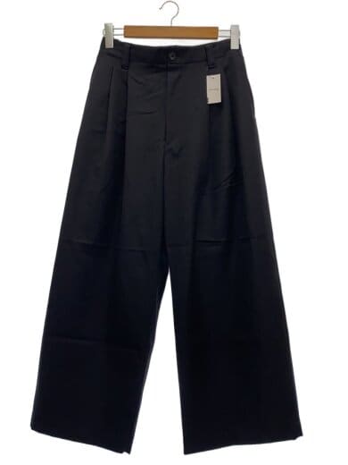 商品画像：Wool Chambray Two Tuck Pants/ボトム/0/ウール/BLK/11232461209// 1