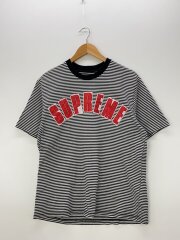 20SS/Arc Applique S/S S/S Top/Tシャツ/S/コットン/BLK/ストライプ