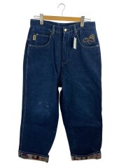 ポケット刺繍/バギーパンツ/ボトム/XL/デニム/IDG