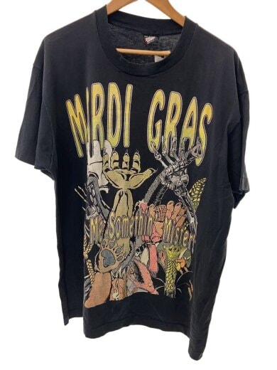 商品画像：mardi gras/Tシャツ/XXL/コットン/BLK/80s-90s 1
