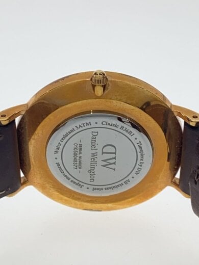 商品画像：腕時計/アナログ/レザー/WHT/BRW 3