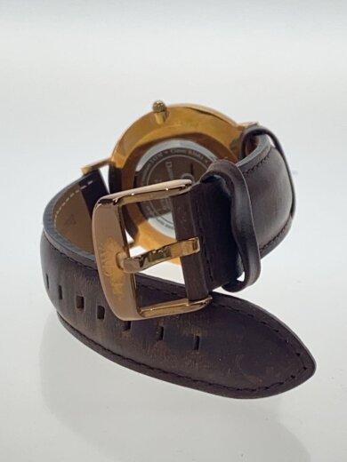 商品画像：腕時計/アナログ/レザー/WHT/BRW 4