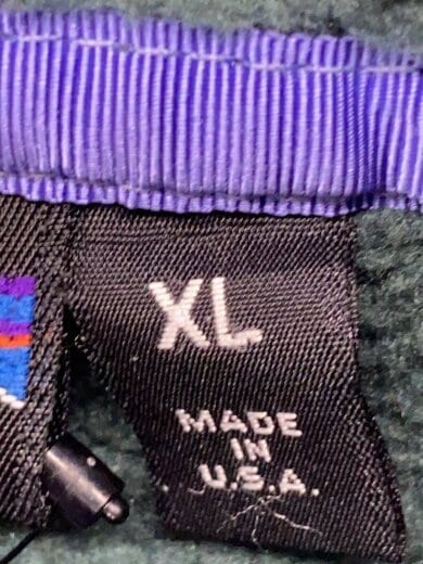 商品画像：92FW/USA製/前立てナイロン/スナップT/全体的な使用感有/XL/ポリエステル/GRN 4