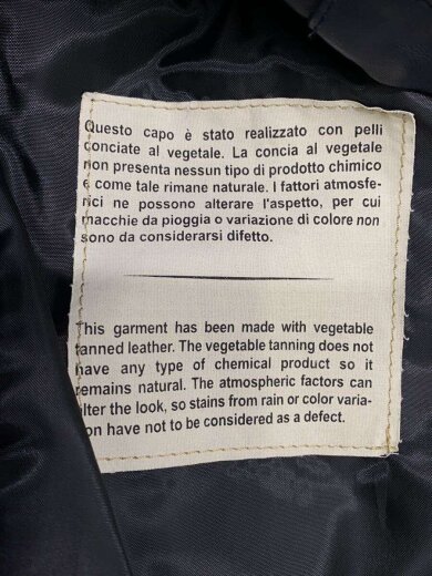 商品画像：シングルライダースジャケット/52/レザー/NVY/GUY22S7417 3