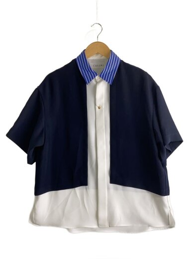 商品画像：layered sleeve shirt/半袖ブラウス/--/ポリエステル/NVY/23-SS-037B 1