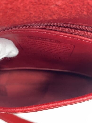 商品画像：old COACH/コスタリカ製/ショルダーバッグ/レザー/RED/無地/9135 6