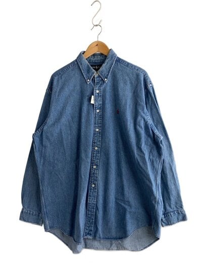 商品画像：デニム長袖シャツ/XL/コットン/IDG/無地// 1
