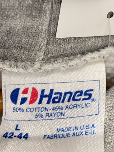 商品画像：80s/USA製/Hanes/他社タグ/ダイヤ柄゛/パーカー/L/コットン/GRY/無地 5