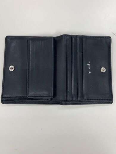 商品画像：2つ折り財布/レザー/BLK/無地/レディース/SAW05-01// 4