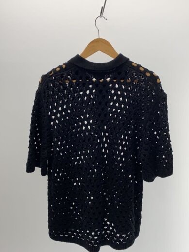 商品画像：23SS/BIG MESH POLO SWEATER/ポロシャツ/XL/コットン/BLK/117178// 2