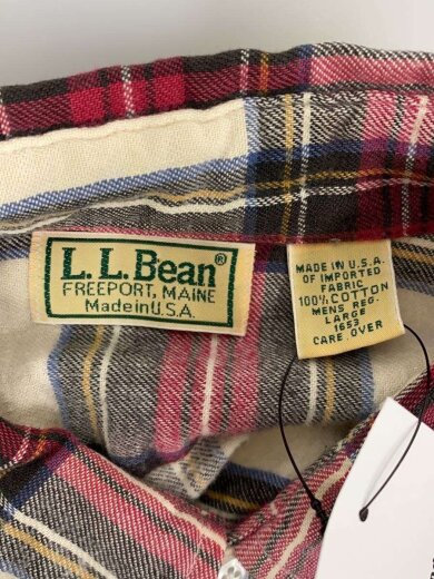 商品画像：長袖シャツ/L/コットン/RED/チェック 3