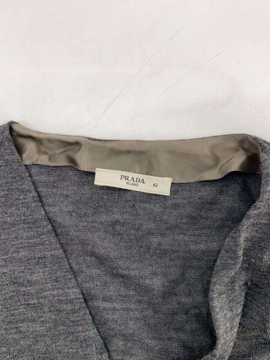 商品画像：カーディガン(薄手)/42/ウール/GRY/無地/P25432/ 6